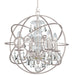 Crystorama - Four Light Mini Chandelier - Solaris - Olde Silver- Union Lighting Luminaires Decor