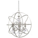 Crystorama - Six Light Chandelier - Solaris - Olde Silver- Union Lighting Luminaires Decor