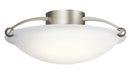 Kichler Canada - Three Light Semi Flush Mount - Brushed Nickel- Union Lighting Luminaires Decor