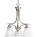 Progress Canada - Three Light Chandelier - Trinity - Brushed Nickel- Union Lighting Luminaires Decor