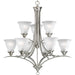 Progress Canada - Nine Light Chandelier - Trinity - Brushed Nickel- Union Lighting Luminaires Decor