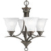 Progress Canada - Four Light Chandelier - Trinity - Antique Bronze- Union Lighting Luminaires Decor