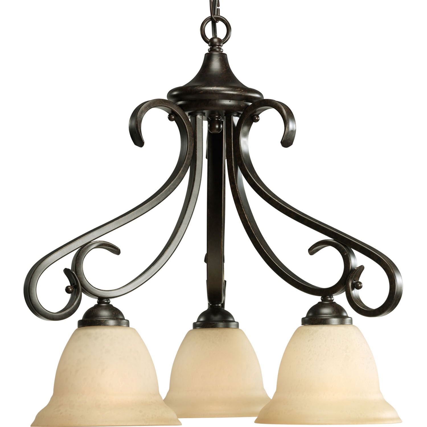 Progress Canada - Three Light Chandelier - Torino - Forged Bronze- Union Lighting Luminaires Decor