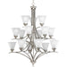 Progress Canada - 15 Light Chandelier - Trinity - Brushed Nickel- Union Lighting Luminaires Decor