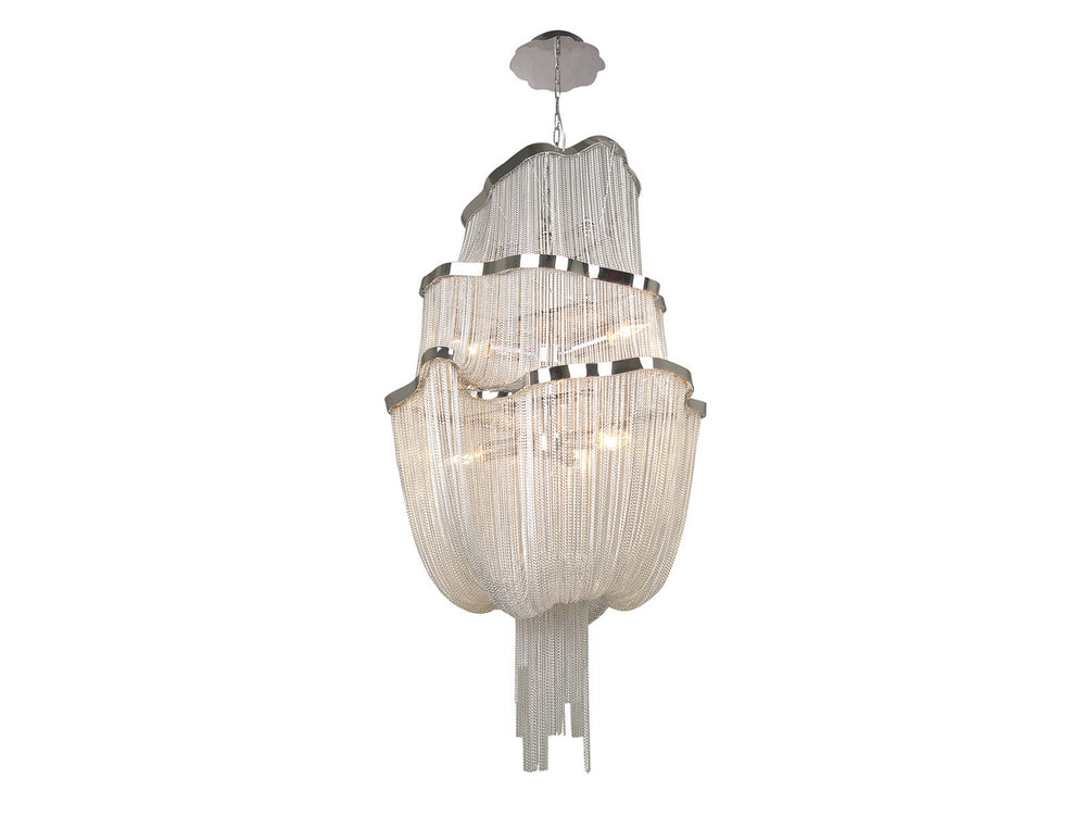 Avenue Lighting - Six Light Chandelier - Mullholand Dr. - Polish Chrome Jewelry Chain- Union Lighting Luminaires Decor