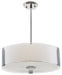 DVI Canada - Three Light Pendant - Zurich - Chrome w/Silk Screened Opal Glass- Union Lighting Luminaires Decor