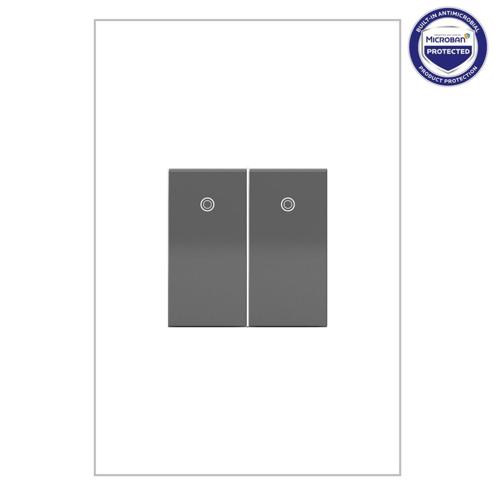 Legrand Canada - Paddle Switch, Half-Size with Microban - Adorne - Magnesium- Union Lighting Luminaires Decor
