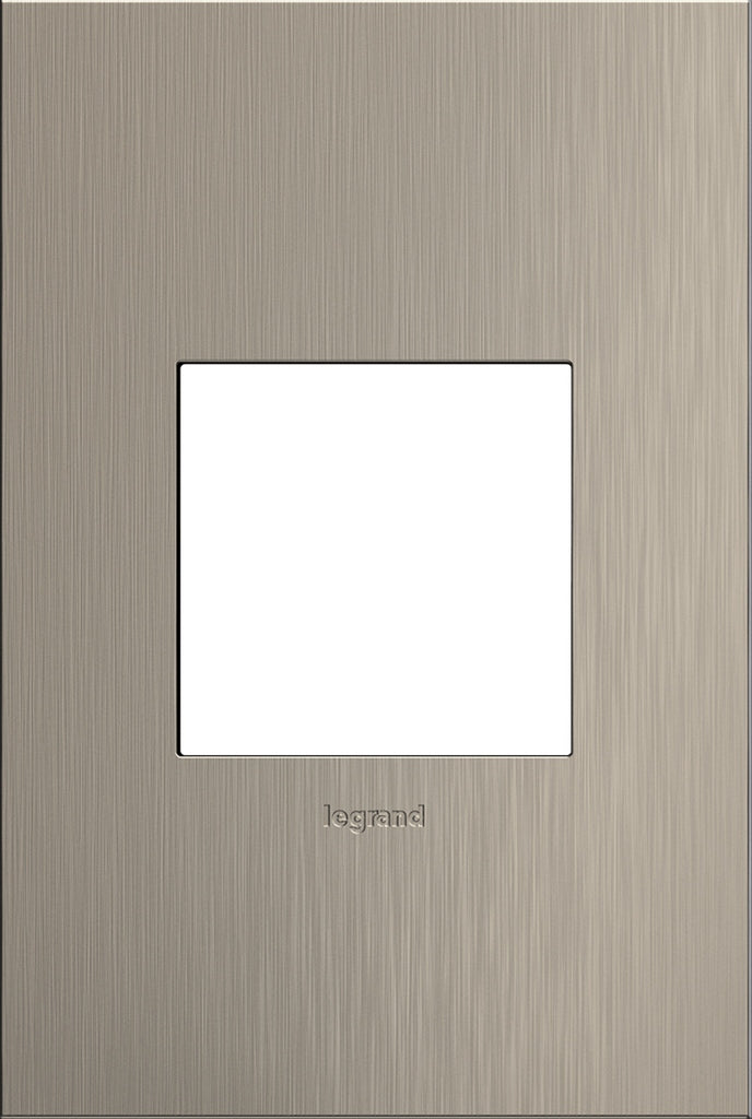 Legrand Canada - One-Gang Screwless Wall Plate - Adorne - Satin Nickel- Union Lighting Luminaires Decor