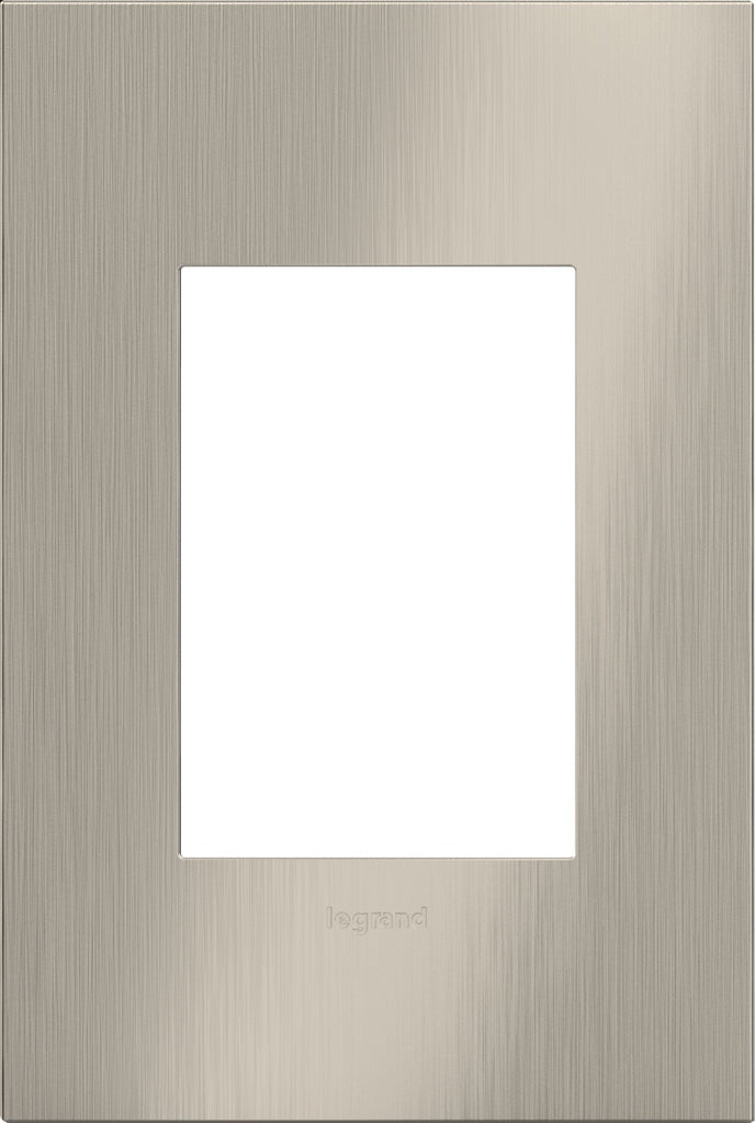 Legrand Canada - One-Gang-Plus Screwless Wall Plate - Adorne - Satin Nickel- Union Lighting Luminaires Decor
