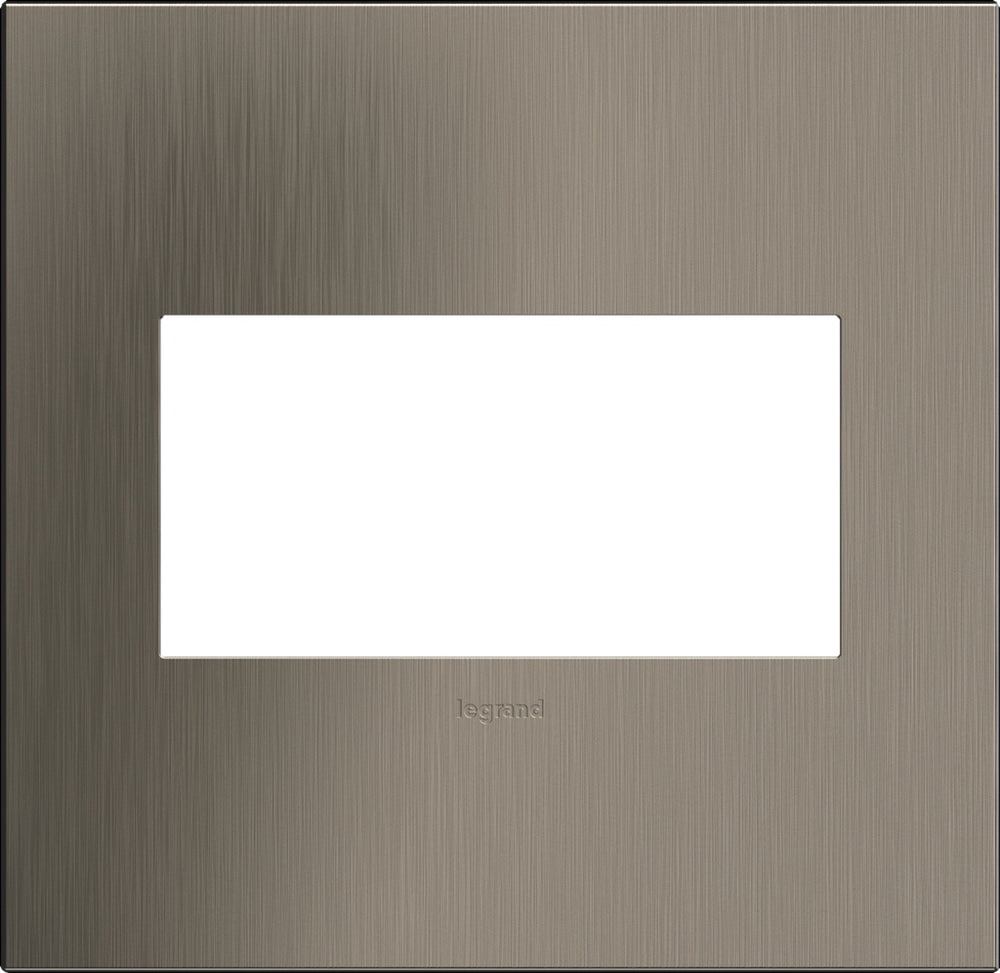Legrand Canada - Two-Gang Screwless Wall Plate - Adorne - Satin Nickel- Union Lighting Luminaires Decor