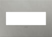 Legrand Canada - Three-Gang Screwless Wall Plate - Adorne - Brushed Stainless Steel- Union Lighting Luminaires Decor