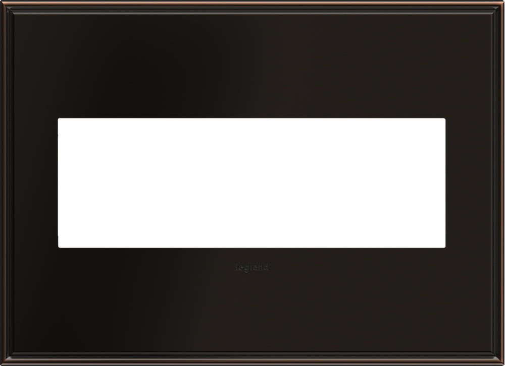 Legrand Canada - Three-Gang Screwless Wall Plate - Adorne - Oil Rubbed Bronze- Union Lighting Luminaires Decor