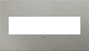 Legrand Canada - Four-Gang Screwless Wall Plate - Adorne - Brushed Stainless Steel- Union Lighting Luminaires Decor