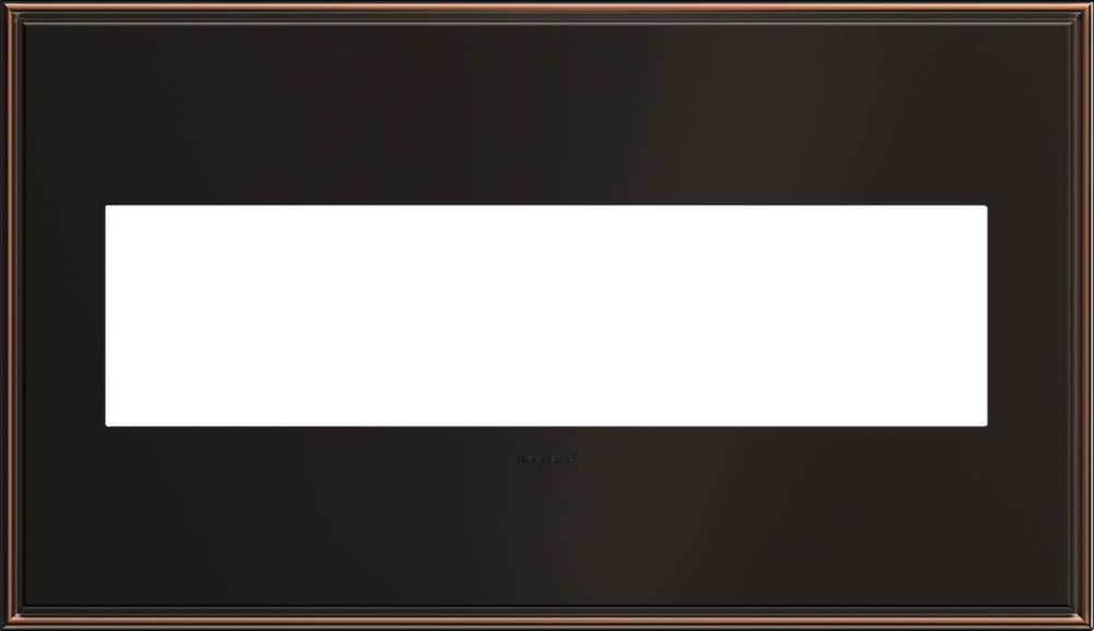Legrand Canada - Four-Gang Screwless Wall Plate - Adorne - Oil Rubbed Bronze- Union Lighting Luminaires Decor