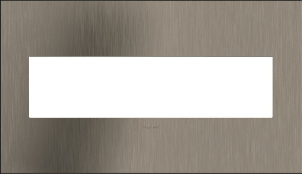 Legrand Canada - Four-Gang Screwless Wall Plate - Adorne - Satin Nickel- Union Lighting Luminaires Decor
