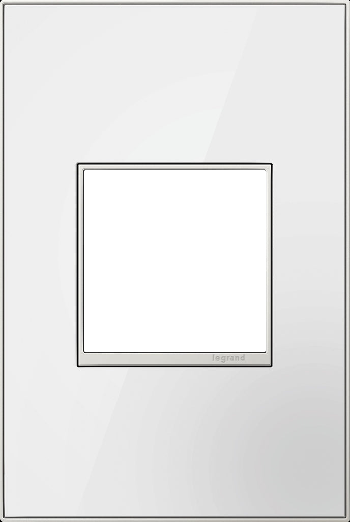 Legrand Canada - One-Gang Screwless Wall Plate - Adorne - Mirror White- Union Lighting Luminaires Decor