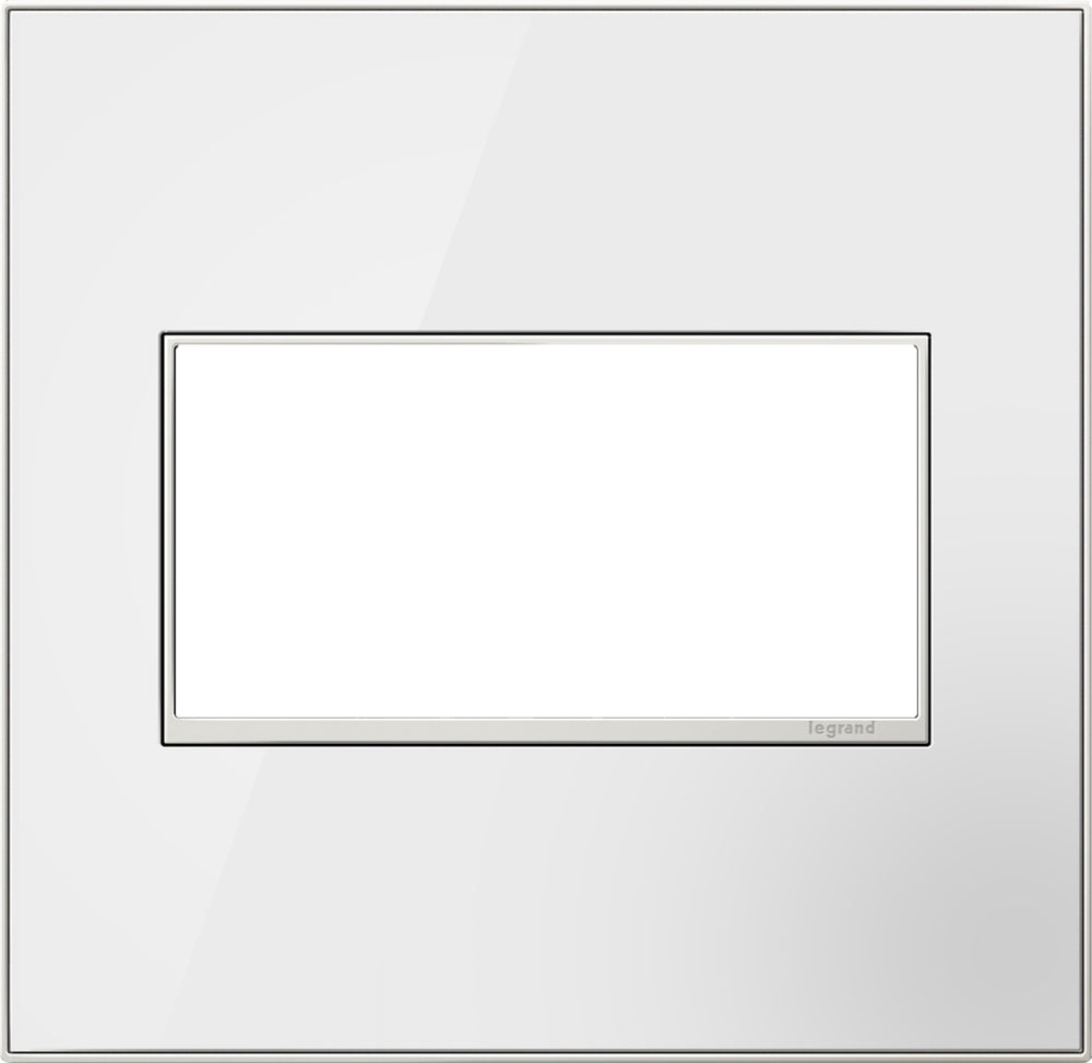 Legrand Canada - Two-Gang Screwless Wall Plate - Adorne - Mirror White- Union Lighting Luminaires Decor