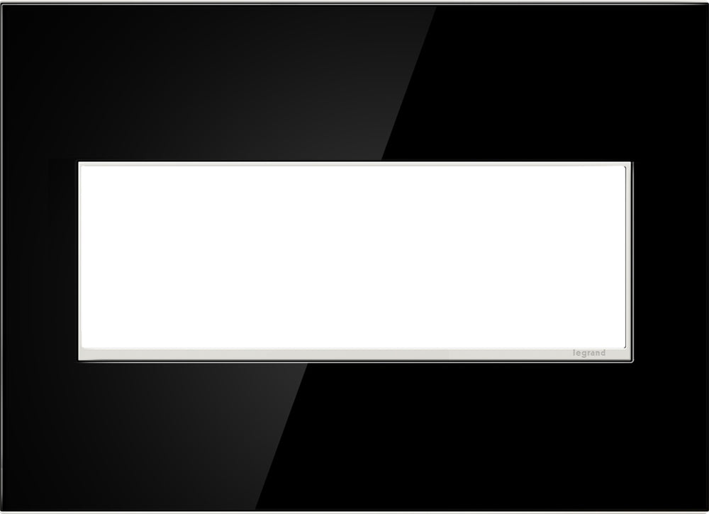 Legrand Canada - Three-Gang Screwless Wall Plate - Adorne - Mirror Black- Union Lighting Luminaires Decor