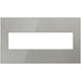 Legrand Canada - Four-Gang Screwless Wall Plate - Adorne - Brushed Stainless- Union Lighting Luminaires Decor