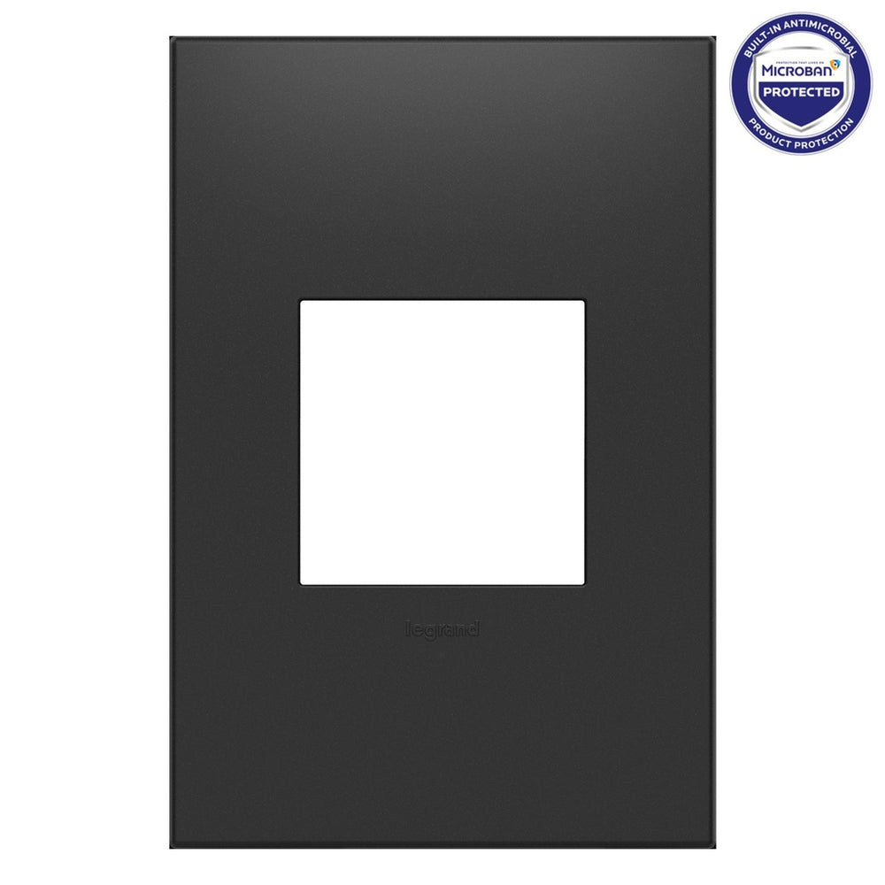 Legrand Canada - One-Gang Screwless Wall Plate with Microban - Adorne - Grahite- Union Lighting Luminaires Decor