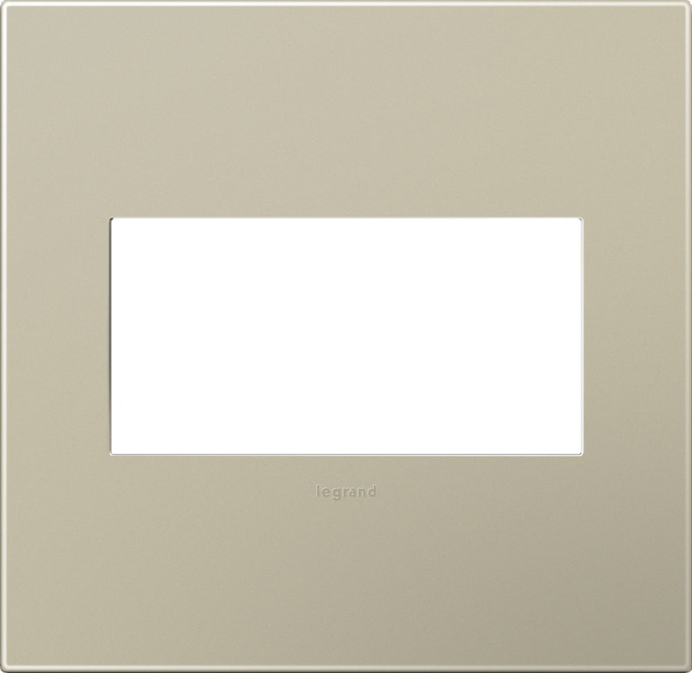 Legrand Canada - Two-Gang Screwless Wall Plate - Adorne - Titanium- Union Lighting Luminaires Decor