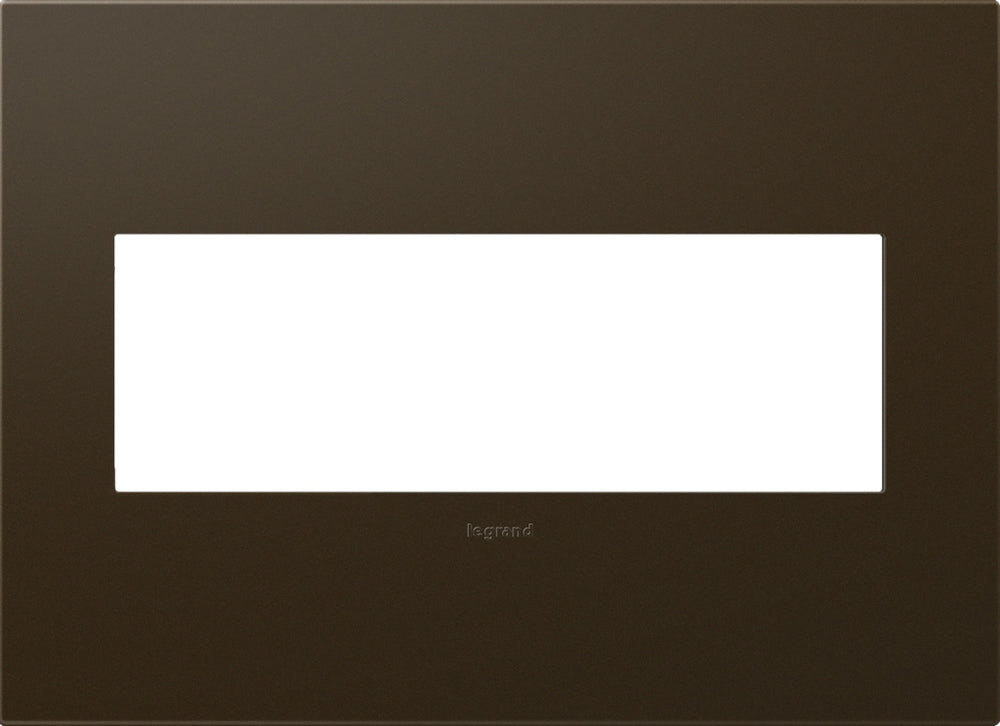 Legrand Canada - Three-Gang Screwless Wall Plate - Adorne - Bronze- Union Lighting Luminaires Decor