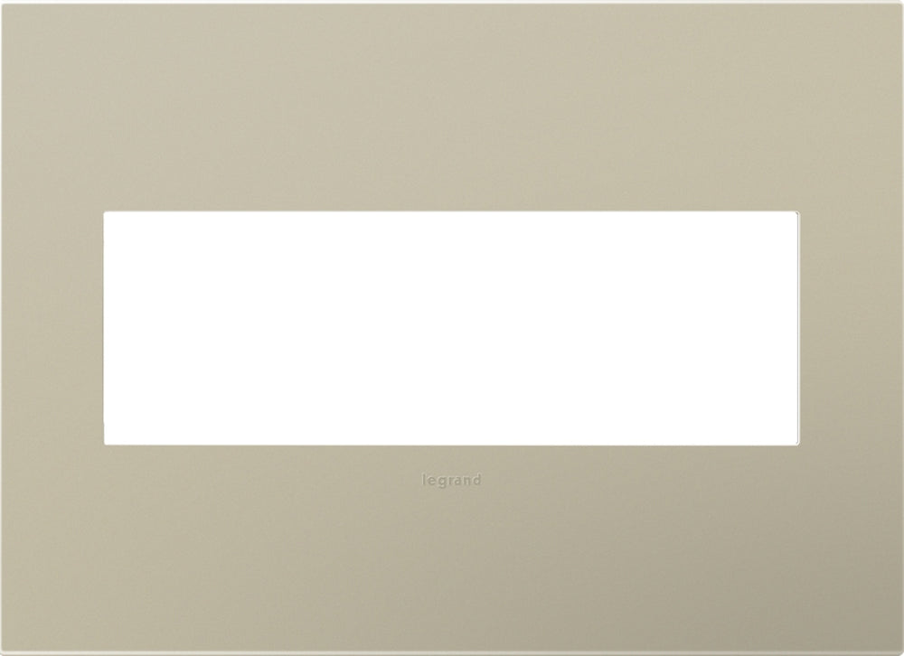Legrand Canada - Three-Gang Screwless Wall Plate - Adorne - Titanium- Union Lighting Luminaires Decor
