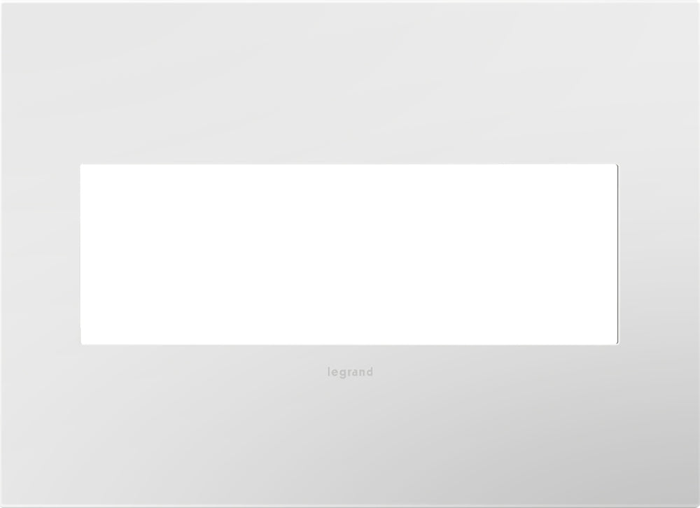Legrand Canada - Three-Gang Screwless Wall Plate with Microban - Adorne - Gloss White- Union Lighting Luminaires Decor