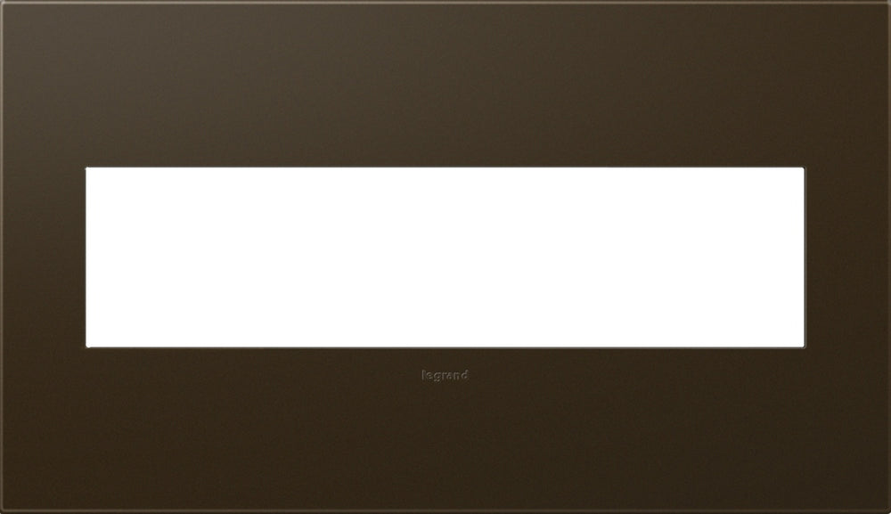 Legrand Canada - Four-Gang Screwless Wall Plate - Adorne - Bronze- Union Lighting Luminaires Decor
