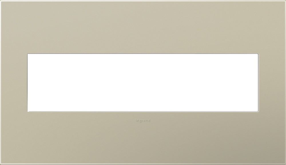 Legrand Canada - Four-Gang Screwless Wall Plate - Adorne - Titanium- Union Lighting Luminaires Decor