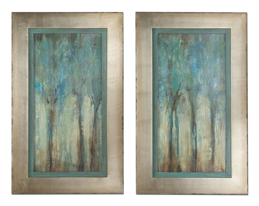 Uttermost - Wall Art - Whispering Wind - Silver Leaf w/Heavy Champagne- Union Lighting Luminaires Decor