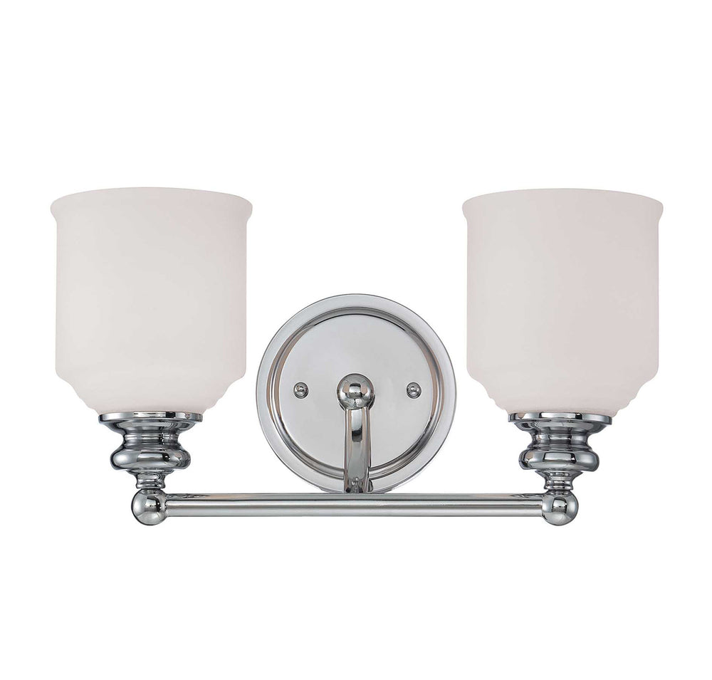 Savoy House Canada - Two Light Bath Bar - Melrose - Polished Chrome- Union Lighting Luminaires Decor