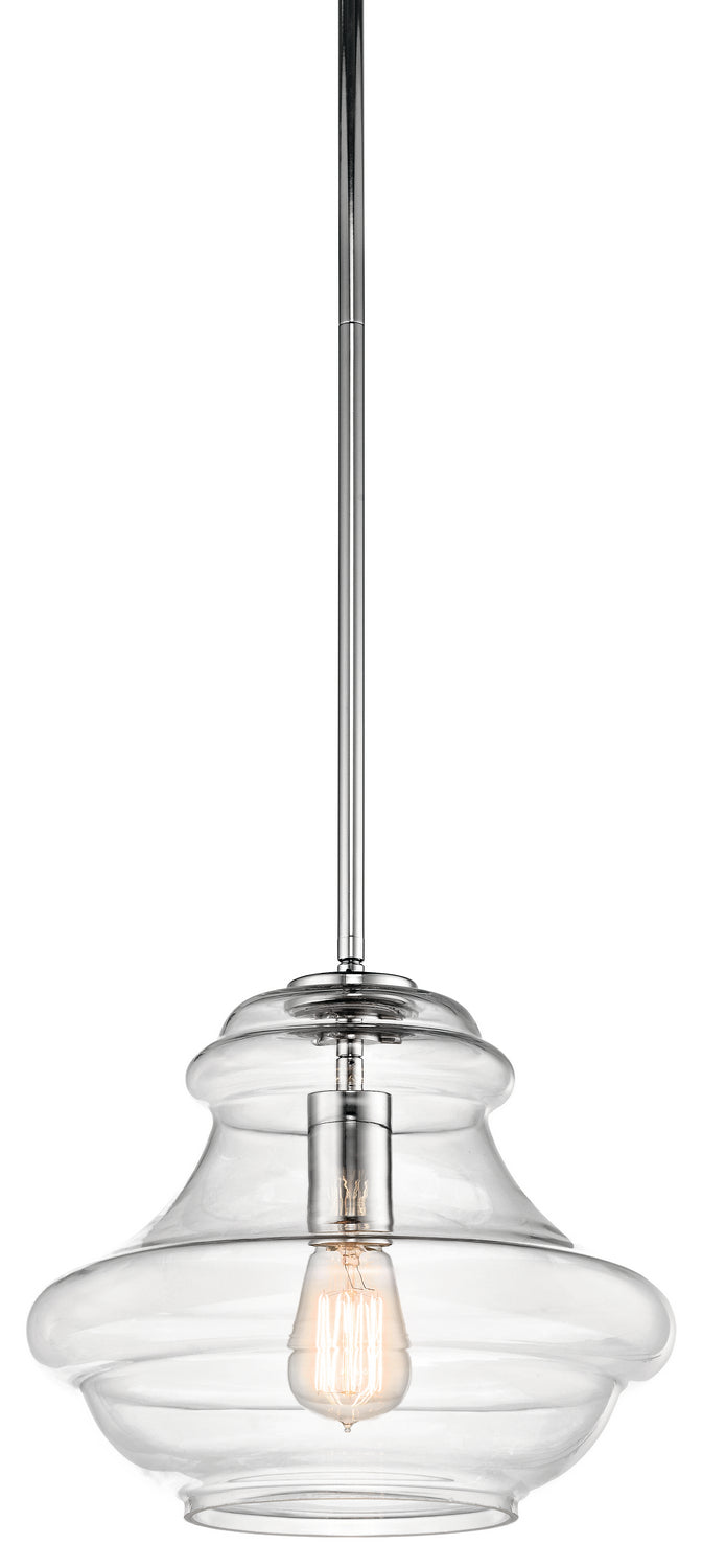 Kichler Canada - One Light Pendant - Everly - Chrome- Union Lighting Luminaires Decor