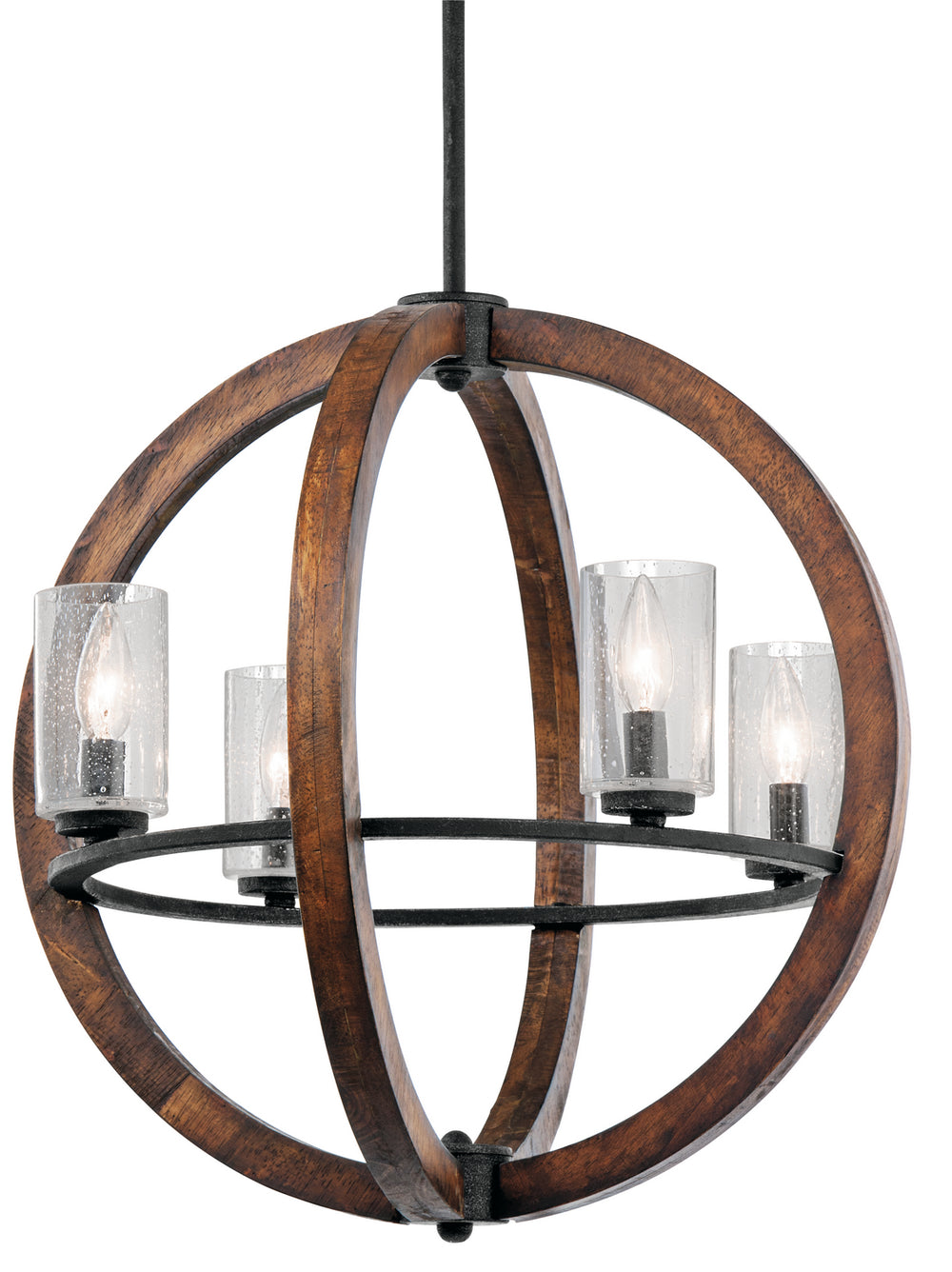 Kichler Canada - Four Light Chandelier - Grand Bank - Auburn Stained- Union Lighting Luminaires Decor