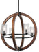 Kichler Canada - Four Light Chandelier - Grand Bank - Auburn Stained- Union Lighting Luminaires Decor