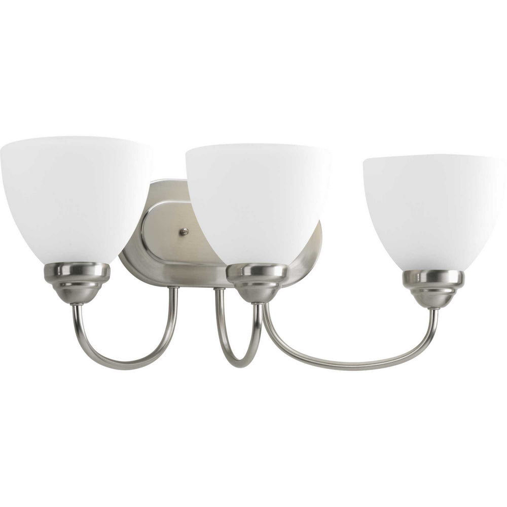 Progress Canada - Three Light Bath Bracket - Heart - Brushed Nickel- Union Lighting Luminaires Decor