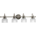 Progress Canada - Four Light Bath Bracket - Archie - Antique Nickel- Union Lighting Luminaires Decor