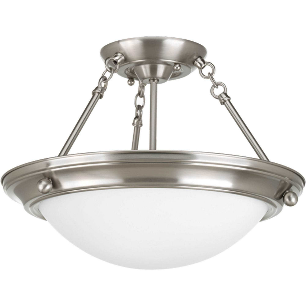 Progress Canada - Two Light Semi-Flush Mount - Eclipse - Brushed Nickel- Union Lighting Luminaires Decor