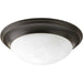 Progress Canada - One Light Flush Mount - Alabaster Glass - Antique Bronze- Union Lighting Luminaires Decor
