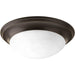Progress Canada - Two Light Flush Mount - Alabaster Glass - Antique Bronze- Union Lighting Luminaires Decor