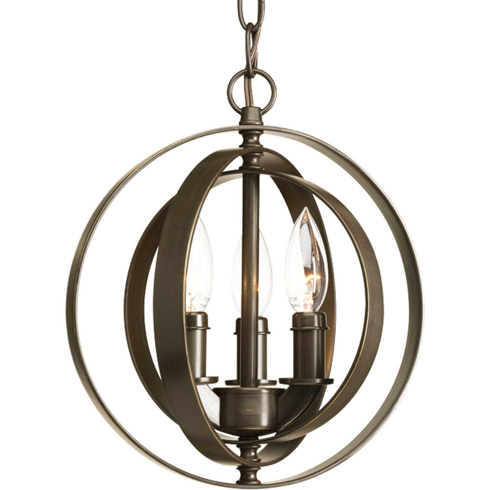 Progress Canada - Three Light Pendant - Equinox - Antique Bronze- Union Lighting Luminaires Decor