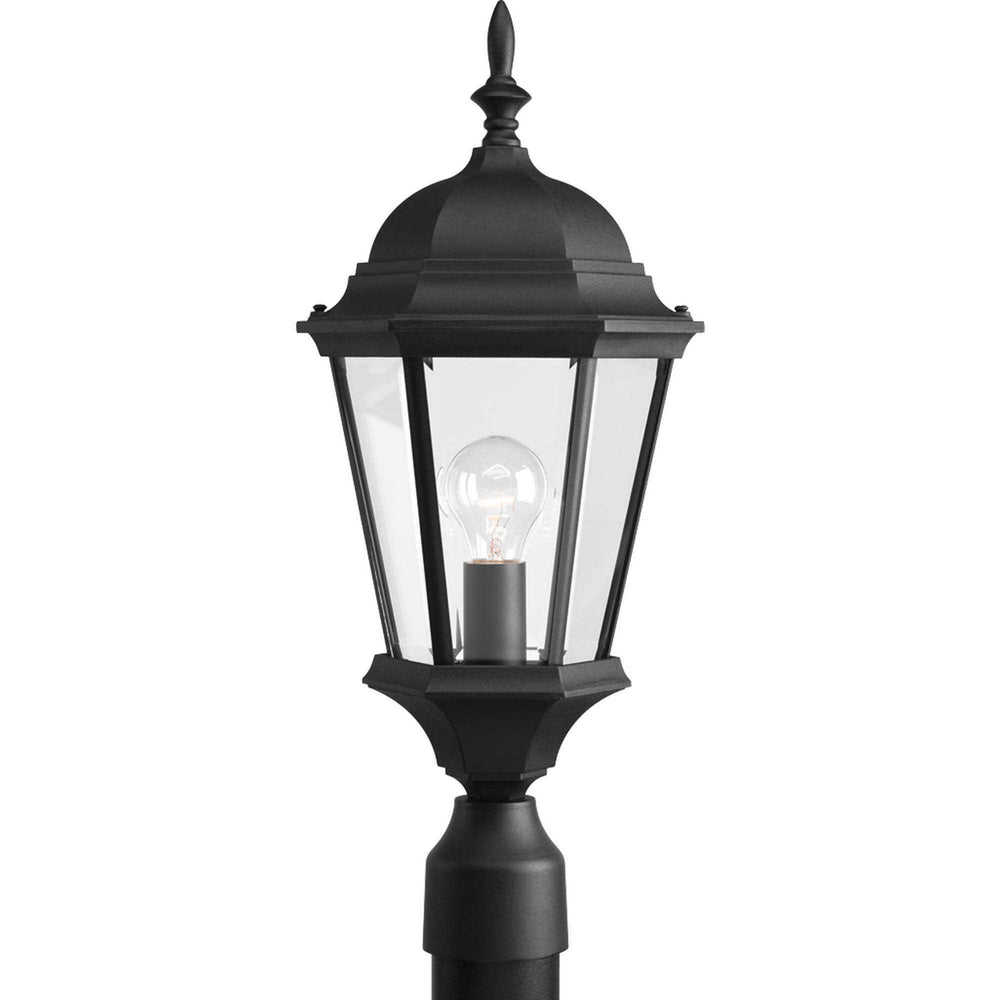 Progress Canada - One Light Post Lantern - Welbourne - Textured Black- Union Lighting Luminaires Decor