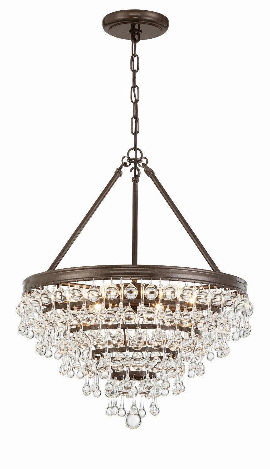 Crystorama - Six Light Chandelier - Calypso - Vibrant Bronze- Union Lighting Luminaires Decor