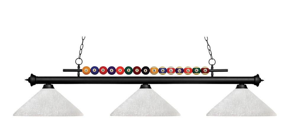 Z-Lite Canada - Three Light Billiard - Shark - Matte Black- Union Lighting Luminaires Decor