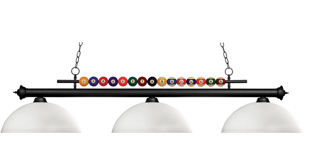 Z-Lite Canada - Three Light Billiard - Shark - Matte Black- Union Lighting Luminaires Decor