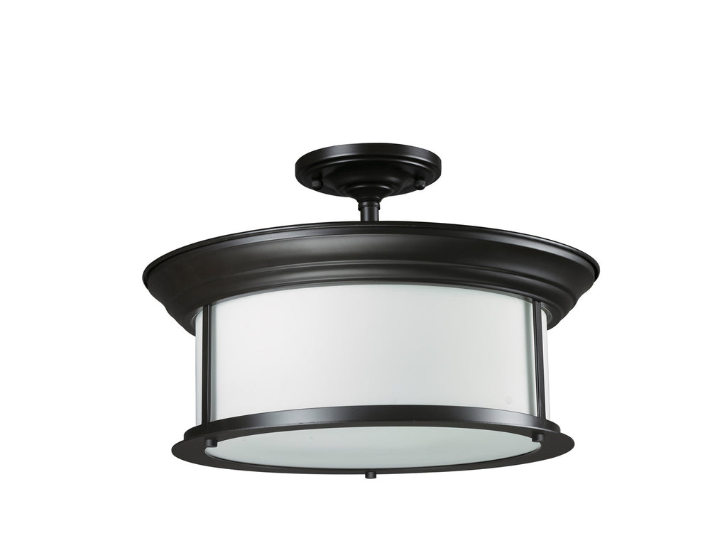 Z-Lite Canada - Three Light Semi Flush Mount - Sonna - Bronze- Union Lighting Luminaires Decor