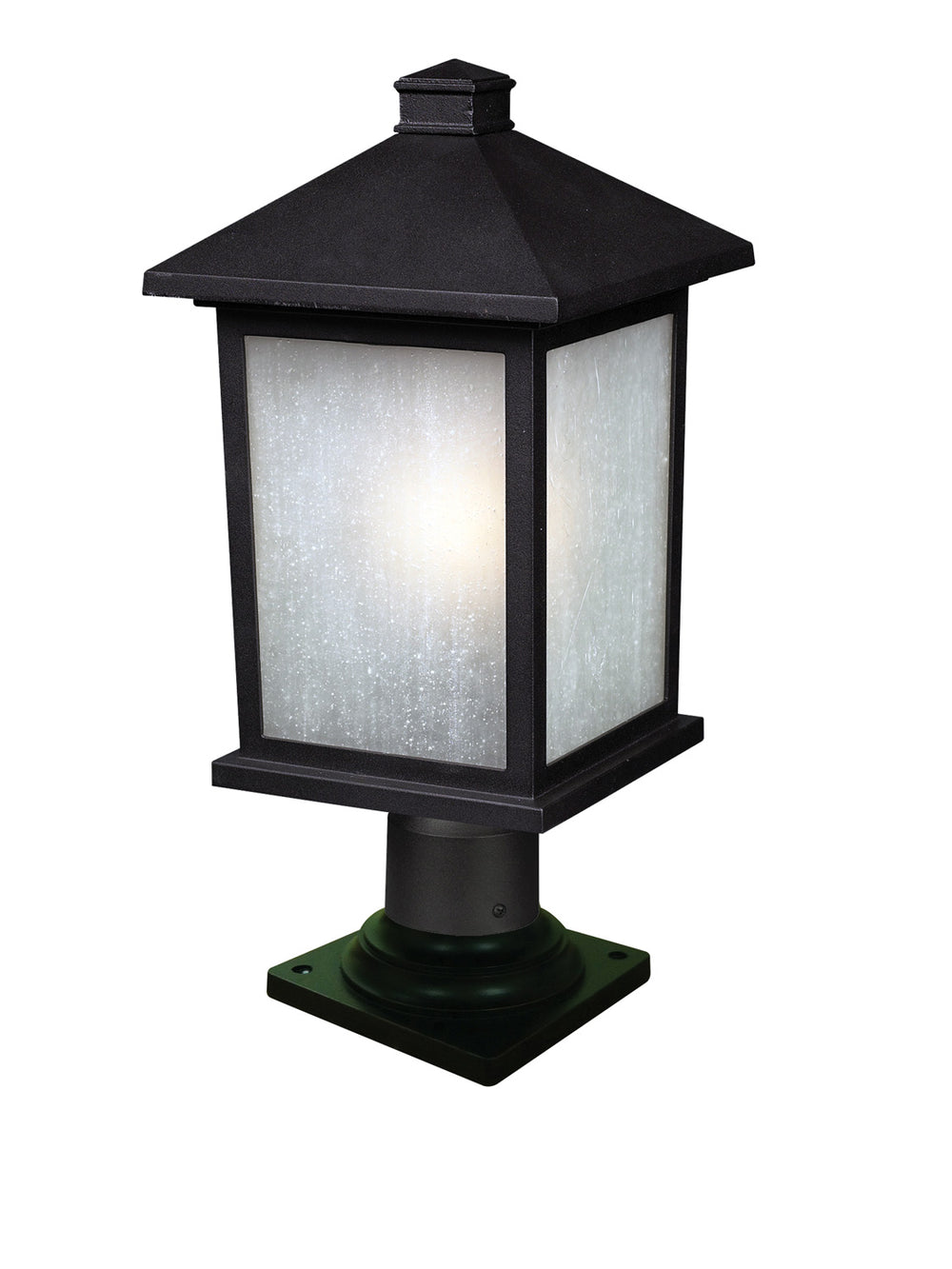 Z-Lite Canada - One Light Outdoor Pier Mounted Fixture - Holbrook - Black- Union Lighting Luminaires Decor
