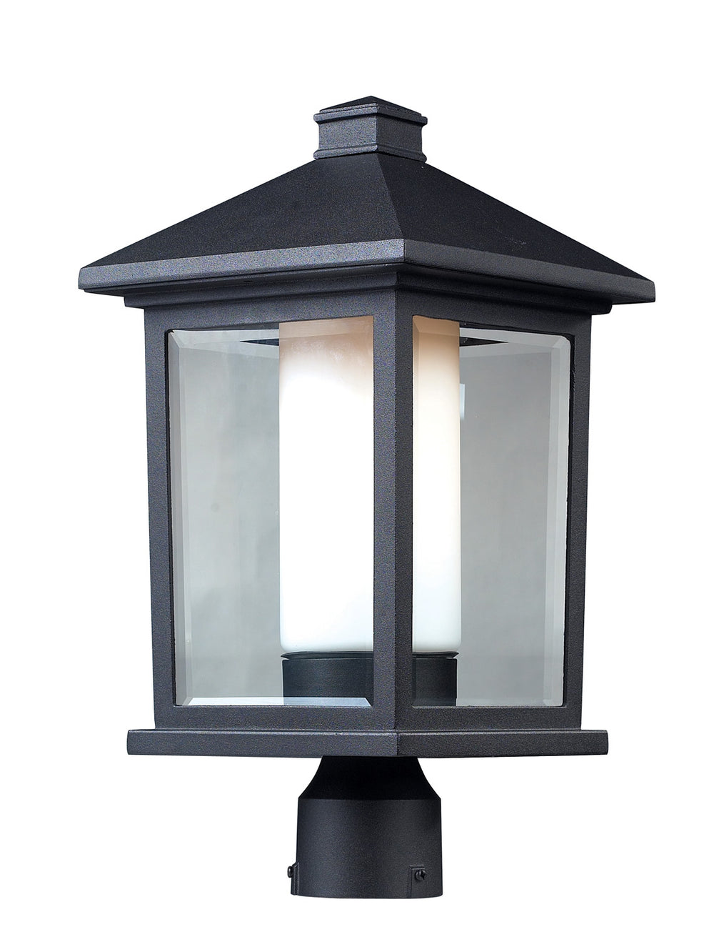 Z-Lite Canada - One Light Outdoor Post Mount - Mesa - Black- Union Lighting Luminaires Decor