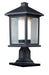 Z-Lite Canada - One Light Outdoor Pier Mount - Mesa - Black- Union Lighting Luminaires Decor