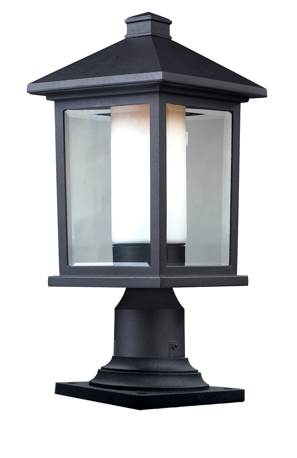 Z-Lite Canada - One Light Outdoor Pier Mount - Mesa - Black- Union Lighting Luminaires Decor